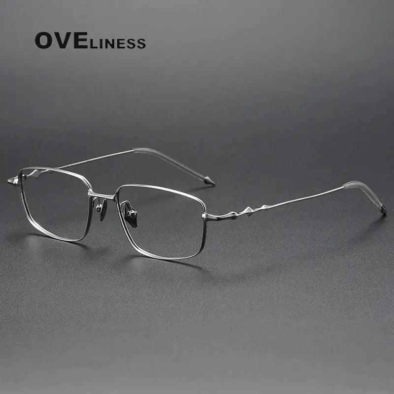 Unisex Polygon Full Rim Titanium Prescription Glasses 145185 — view 4 | Rx Spectacle