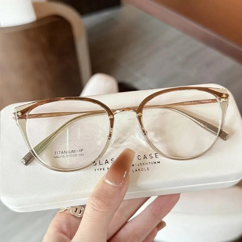 Women's Cat Eye Full Rim Titanium Prescription Glasses 62159 — view 7 | Rx Spectacle