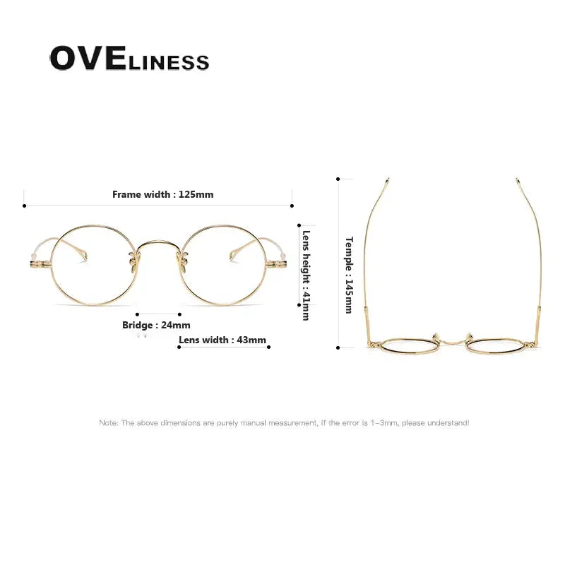 Women's Round Full Rim Titanium Prescription Glasses 369055 — view 2 | Rx Spectacle