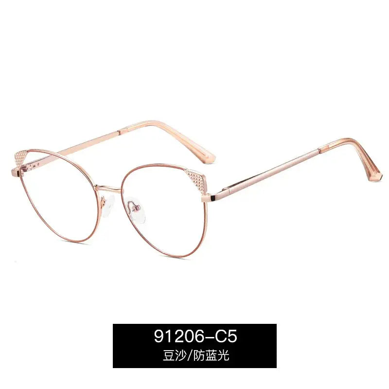 Women's Cat Eye Full Rim Alloy Prescription Glasses 391206 — view 6 | Rx Spectacle