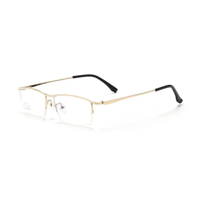 Unisex Square Semi-Rimless Titanium Prescription Glasses 855170 — view 4 | Rx Spectacle