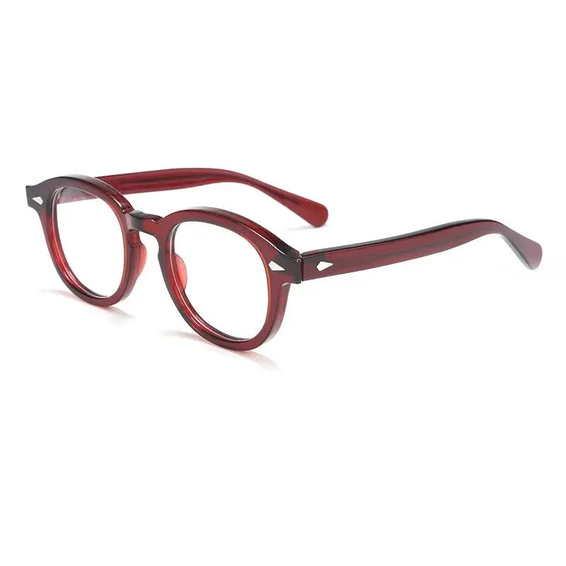 Unisex Oval Full Rim Acetate Prescription Glasses 80122 — view 4 | Rx Spectacle