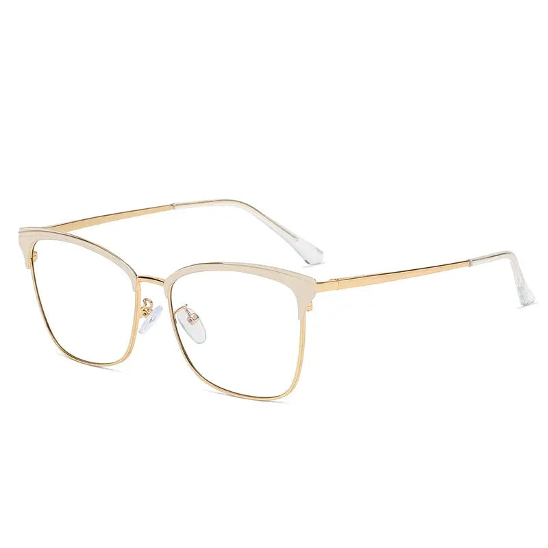 Women's Cat Eye Full Rim Alloy Prescription Glasses 95801 — view 5 | Rx Spectacle
