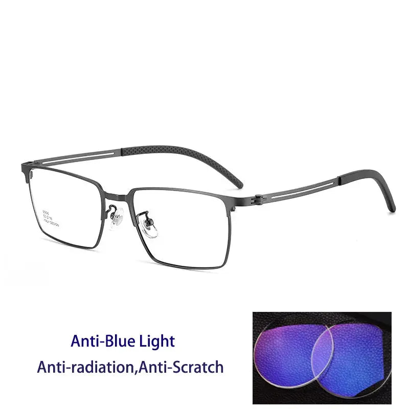 Unisex Polygon Full Rim Alloy Reading Glasses 79996 — view 6 | Rx Spectacle