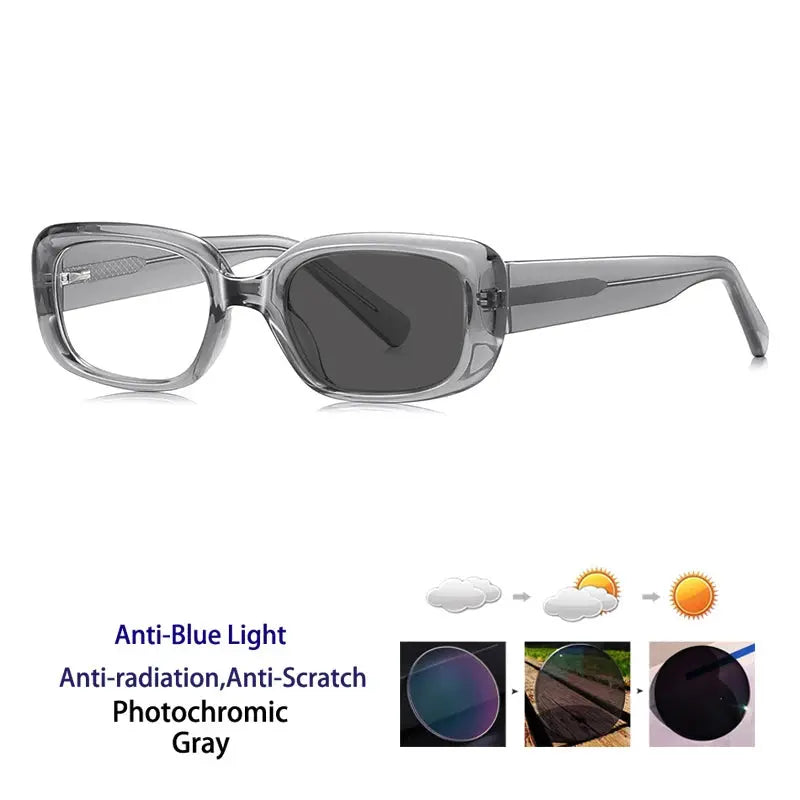 Unisex Square Full Rim Acetate Reading Glasses 412241 — view 7 | Rx Spectacle