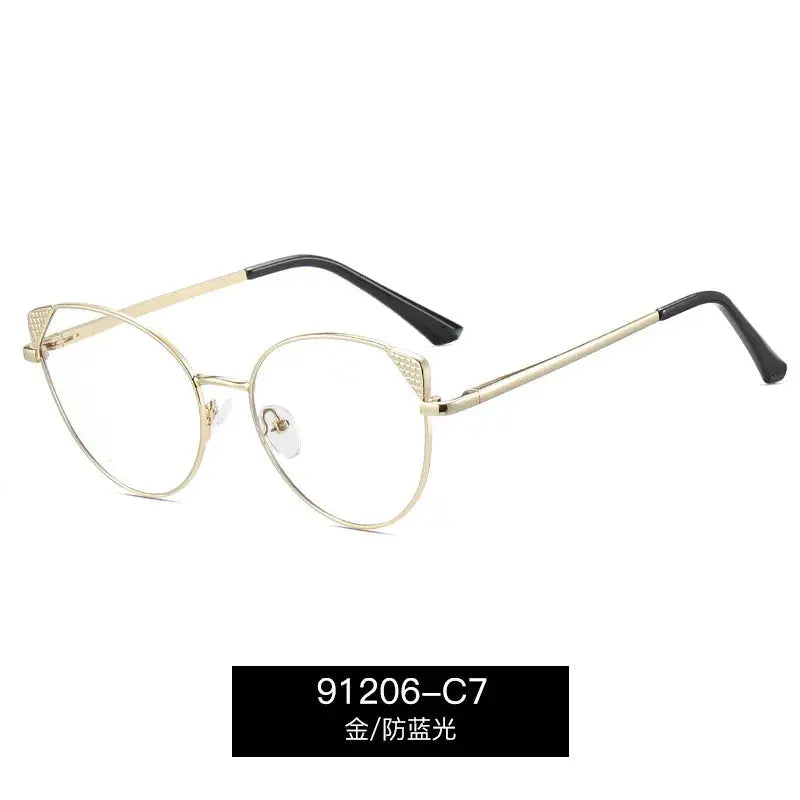 Women's Cat Eye Full Rim Alloy Prescription Glasses 391206 — view 8 | Rx Spectacle