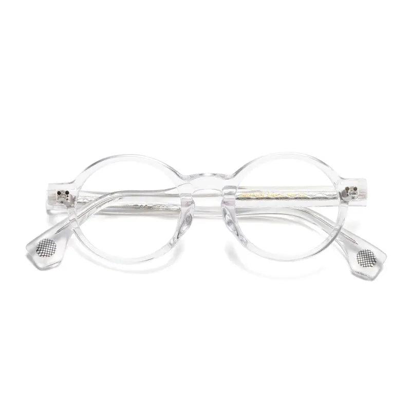 Unisex Round Full Rim Acetate Prescription Glasses 51474 — view 8 | Rx Spectacle