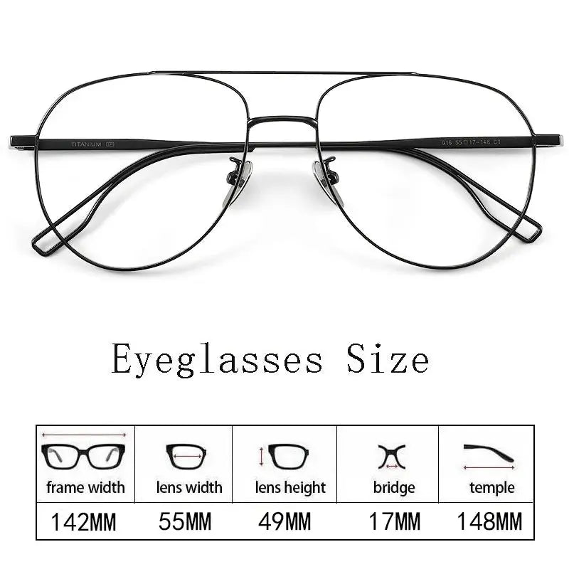 Unisex Oval Full Rim Titanium Double Bridge Prescription Glasses 959016 — view 2 | Rx Spectacle