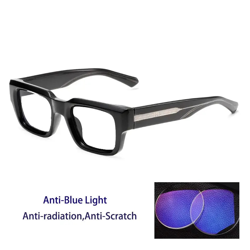 Unisex Square Full Rim Acetate Prescription Glasses 320500 — view 4 | Rx Spectacle