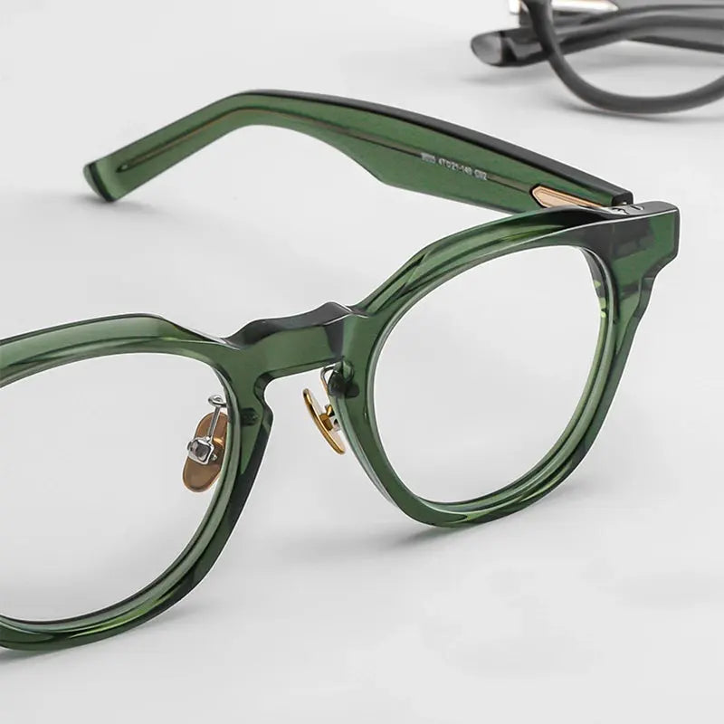 Unisex Round Full Rim Titanium Prescription Glasses 635005 — view 2 | Rx Spectacle