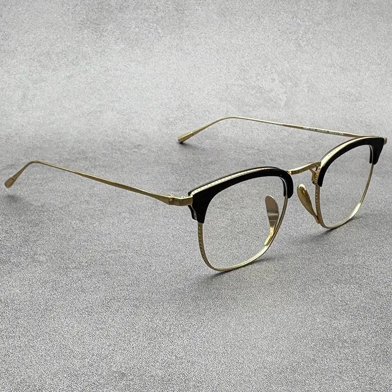 Men's Square Full Rim Titanium Prescription Glasses 41112 — view 5 | Rx Spectacle