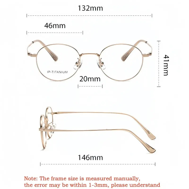 Women's Oval Full Rim Titanium Prescription Glasses 698521 — view 2 | Rx Spectacle