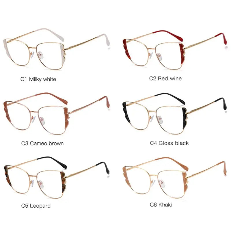 Women's Cat Eye Full Rim Acetate Prescription Glasses 95933 — view 3 | Rx Spectacle