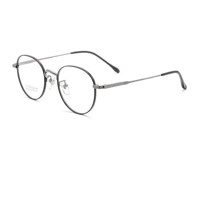 Unisex Polygon Full Rim Titanium Prescription Glasses Bt082t — view 7 | Rx Spectacle
