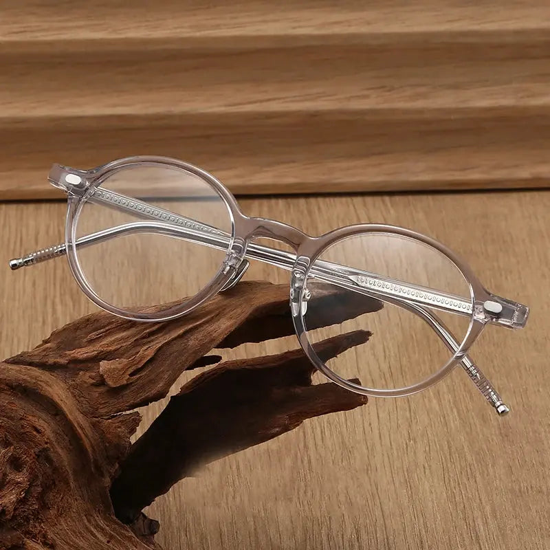 Unisex Round Full Rim Acetate Prescription Glasses 844005 — view 3 | Rx Spectacle