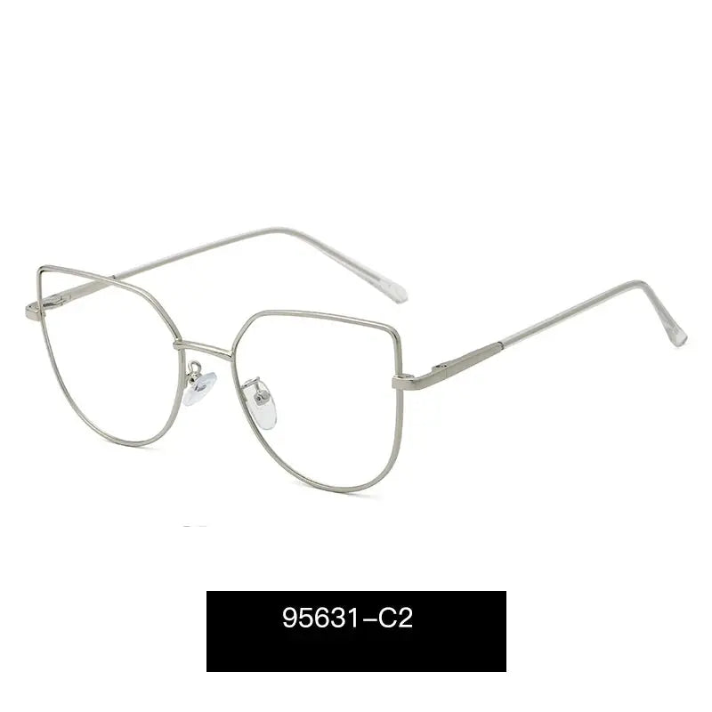 Women's Cat Eye Full Rim Alloy Prescription Glasses 195631 — view 8 | Rx Spectacle