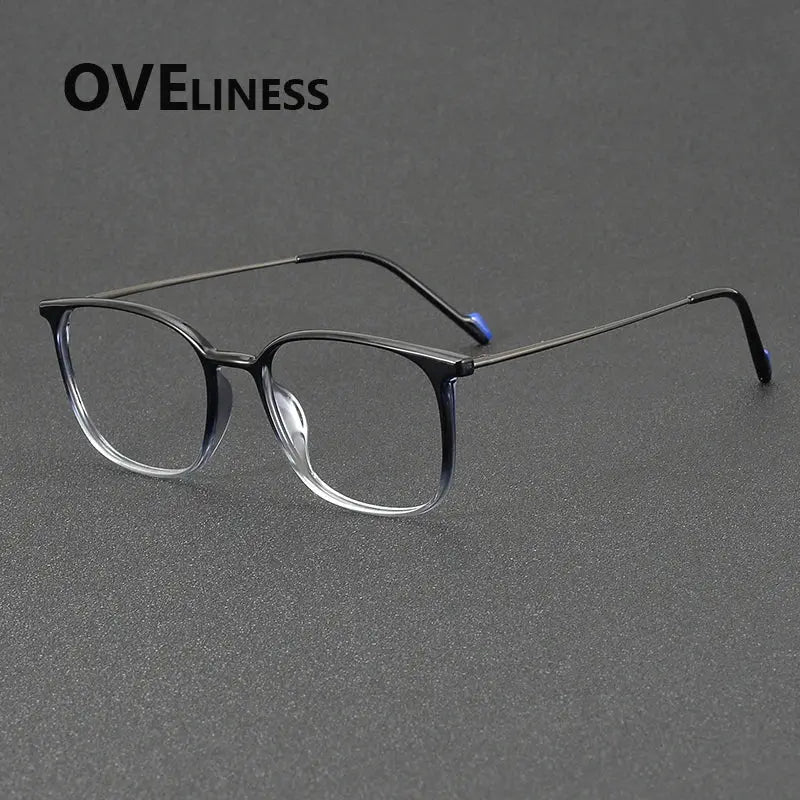 Women's Square Full Rim Titanium Prescription Glasses 922345 — view 4 | Rx Spectacle