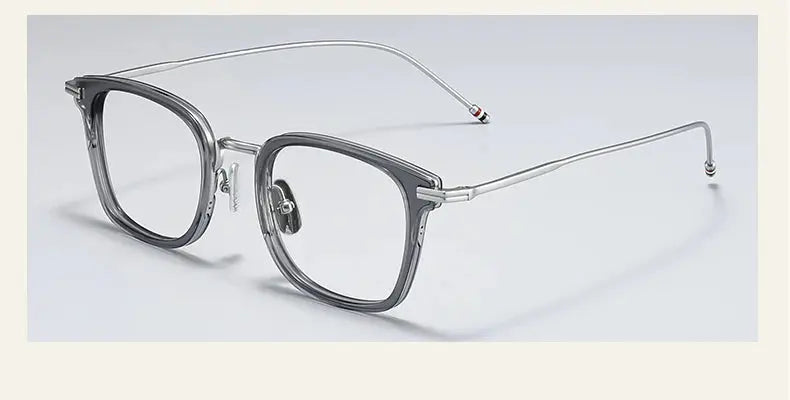 Unisex Square Full Rim Alloy Prescription Glasses Bmt905 — view 7 | Rx Spectacle