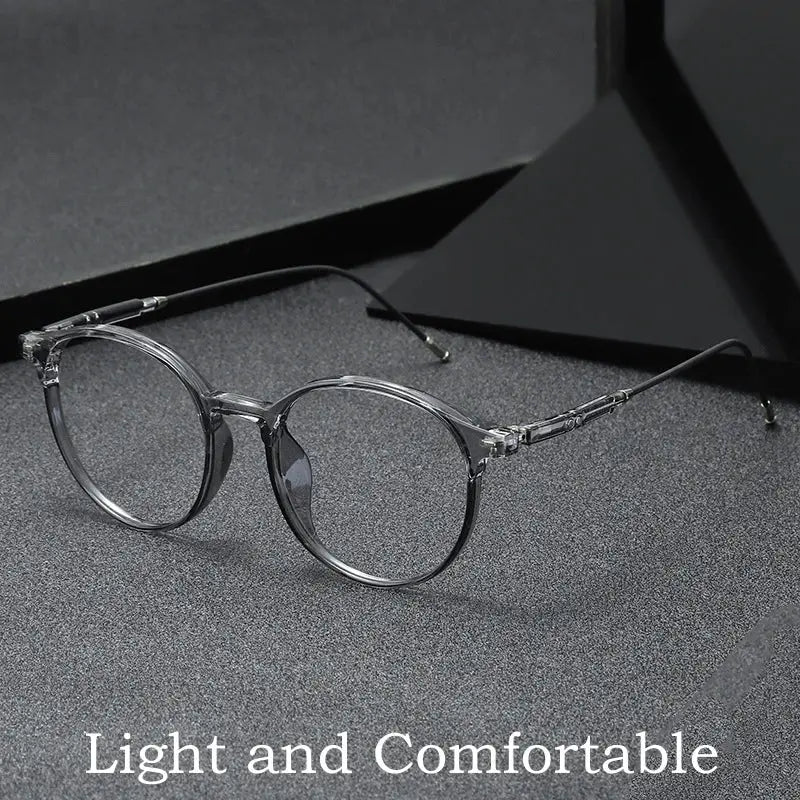 Unisex Round Full Rim TR90 Prescription Glasses Y8123 — view 2 | Rx Spectacle