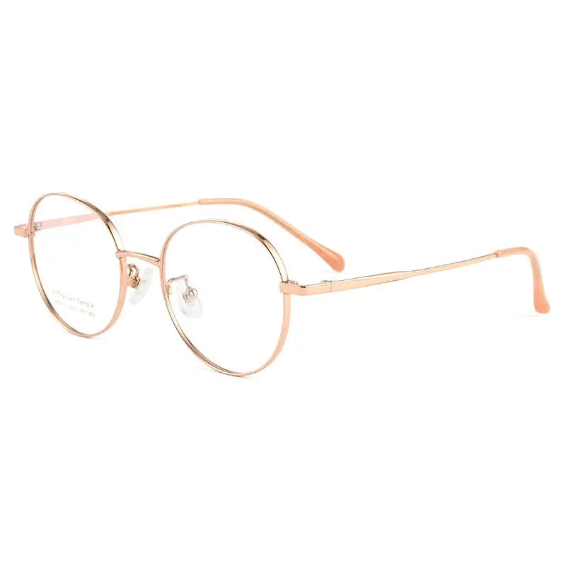 Women's Round Full Rim Titanium Prescription Glasses 505122 — view 4 | Rx Spectacle