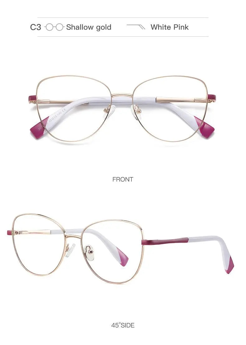 Women's Cat Eye Full Rim Prescription Glasses 3019 — view 17 | Rx Spectacle