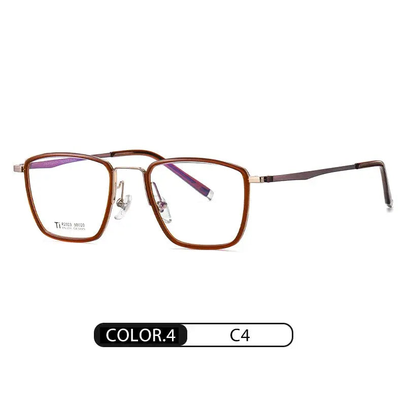 Women's Square Full Rim Titanium Prescription Glasses 232300 — view 5 | Rx Spectacle