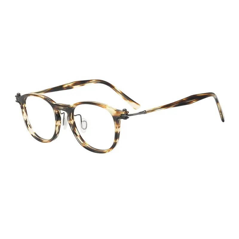 Unisex Square Full Rim Titanium Oversized Prescription Glasses 885585 — view 3 | Rx Spectacle