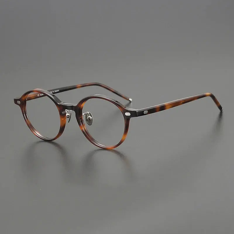 Unisex Round Full Rim Acetate Prescription Glasses 772215 — view 3 | Rx Spectacle