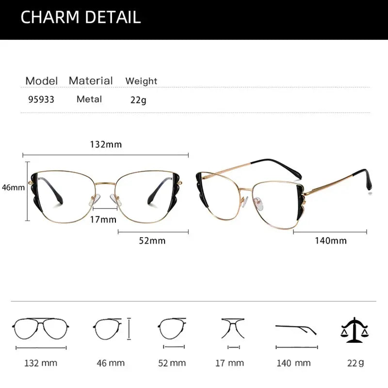 Women's Cat Eye Full Rim Acetate Prescription Glasses 95933 — view 2 | Rx Spectacle
