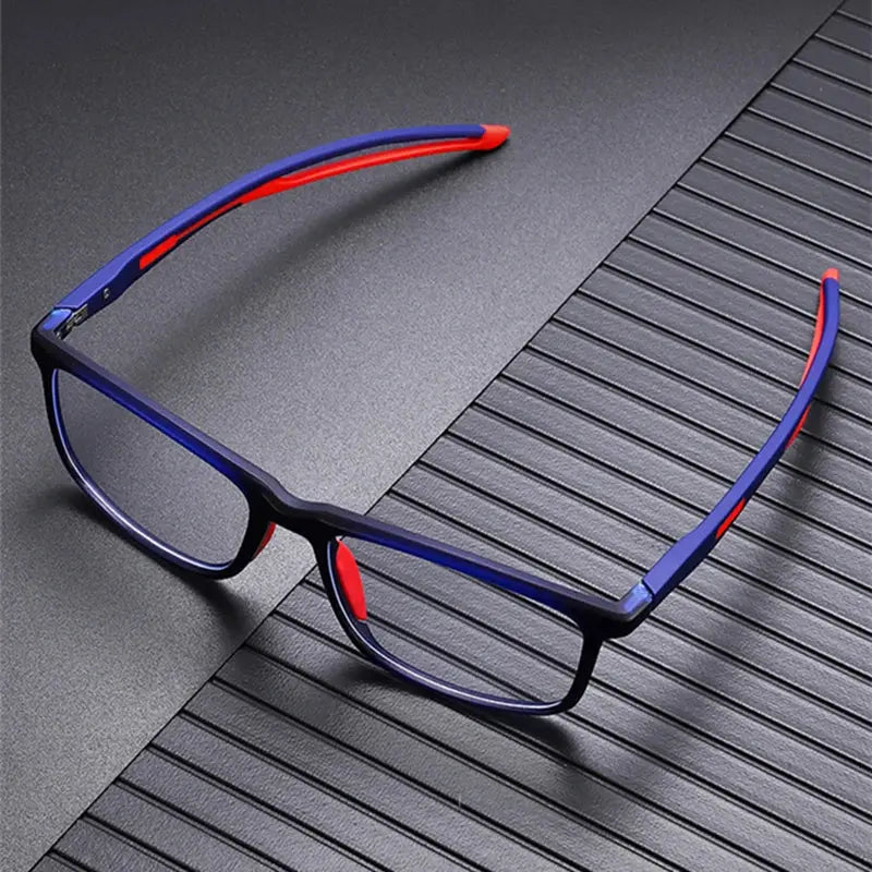 Unisex Square Full Rim TR90 Sports Glasses U001 — view 1 | Rx Spectacle