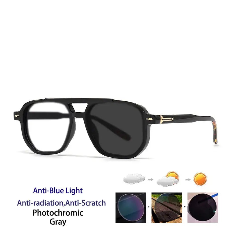 Unisex Square Full Rim TR90 Double Bridge Reading Glasses 60904 — view 11 | Rx Spectacle