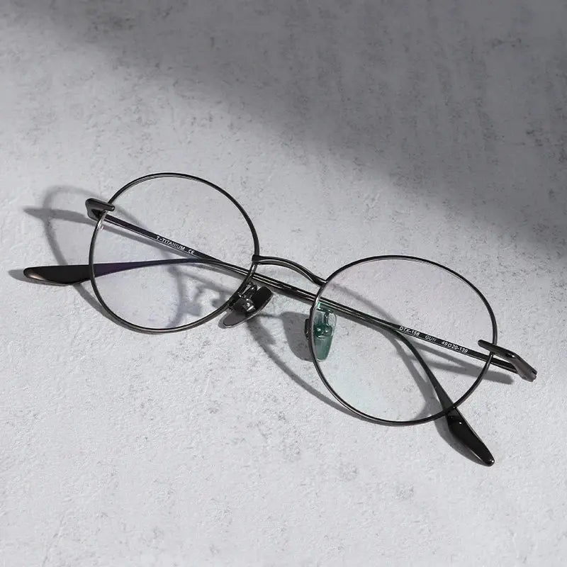 Women's Oval Full Rim Titanium Prescription Glasses 844158 — view 7 | Rx Spectacle