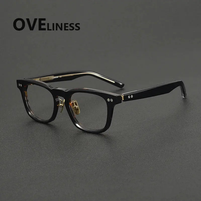 Unisex Browline Full Rim Acetate Prescription Glasses 322161 — view 4 | Rx Spectacle