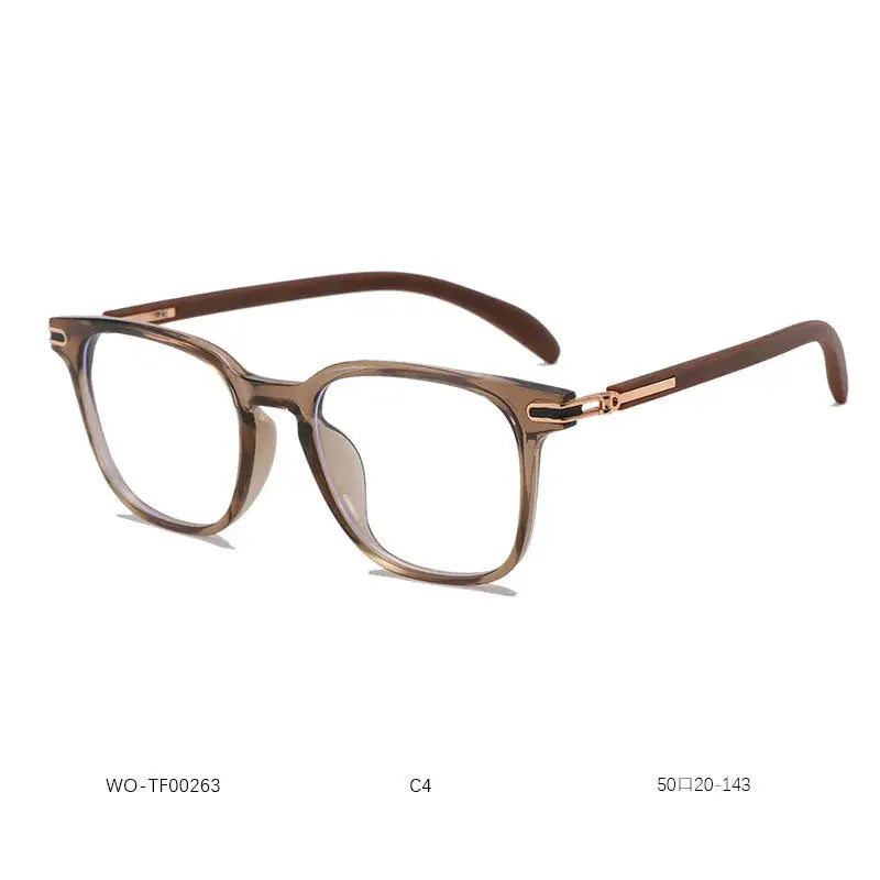Women's Square Full Rim Titanium Prescription Glasses 90 — view 8 | Rx Spectacle