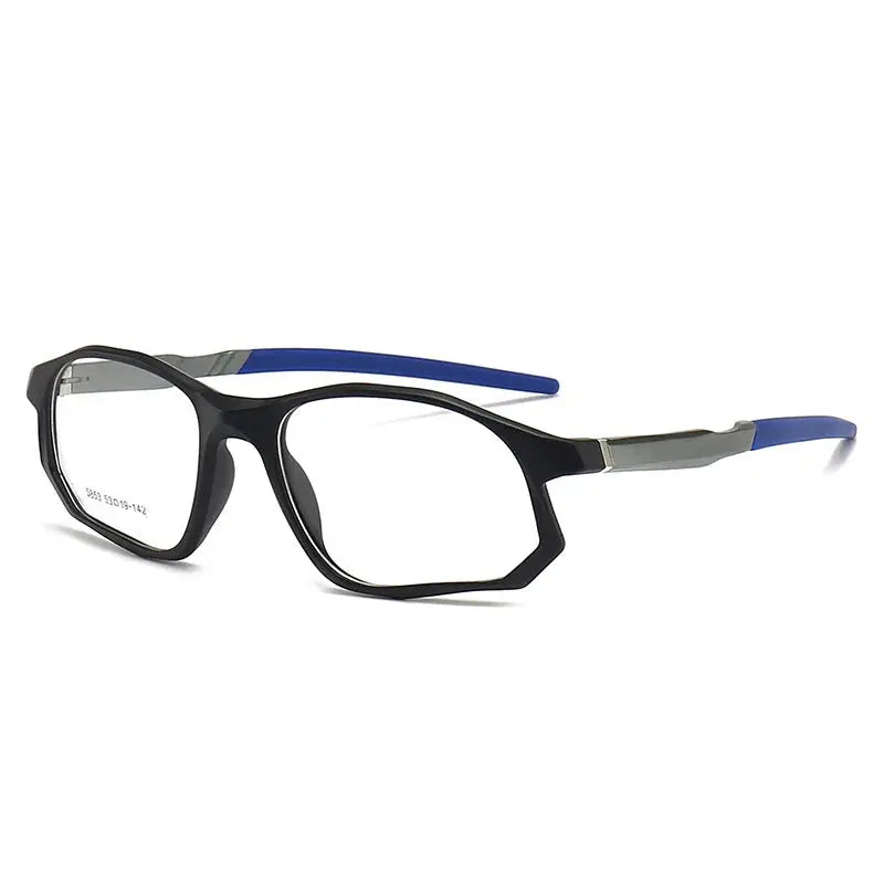 Unisex Square Full Rim TR90 Sports Glasses 5853 — view 6 | Rx Spectacle