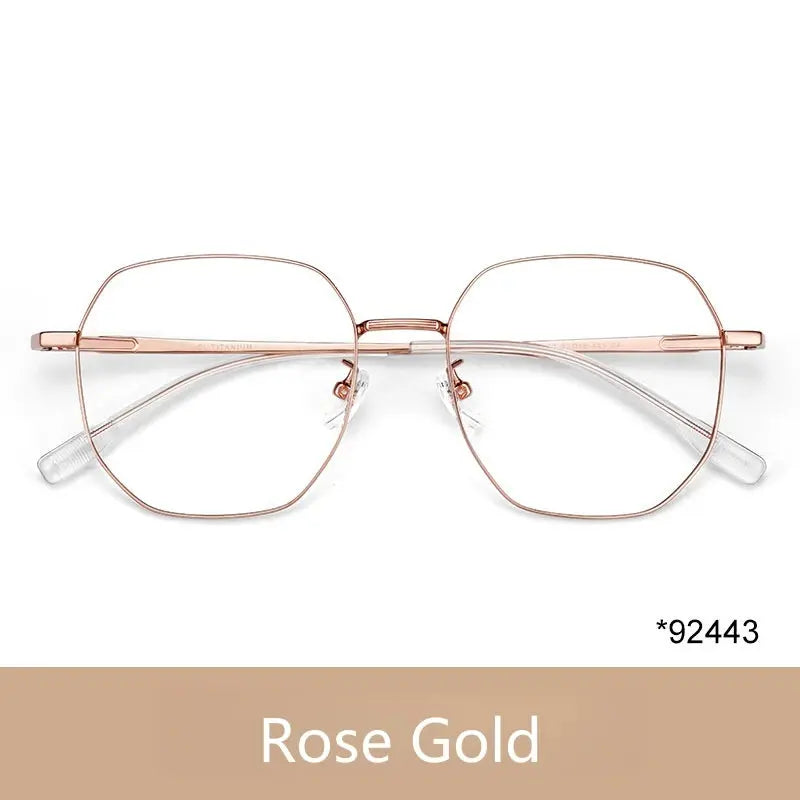 Unisex Oval Full Rim Titanium Flat Top Prescription Glasses 3244 — view 5 | Rx Spectacle