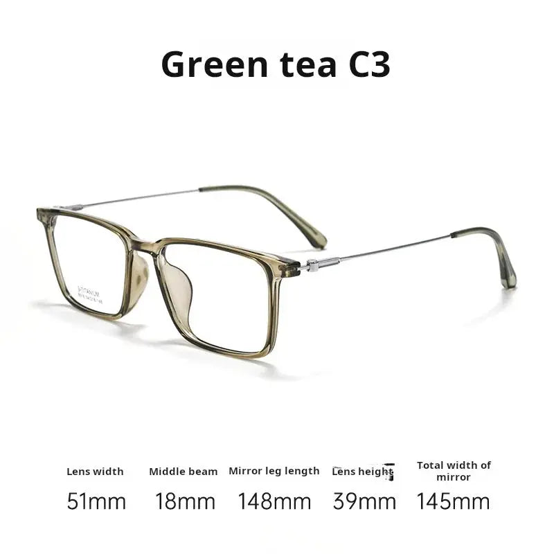 Unisex Square Full Rim Titanium Prescription Glasses 78518 — view 5 | Rx Spectacle