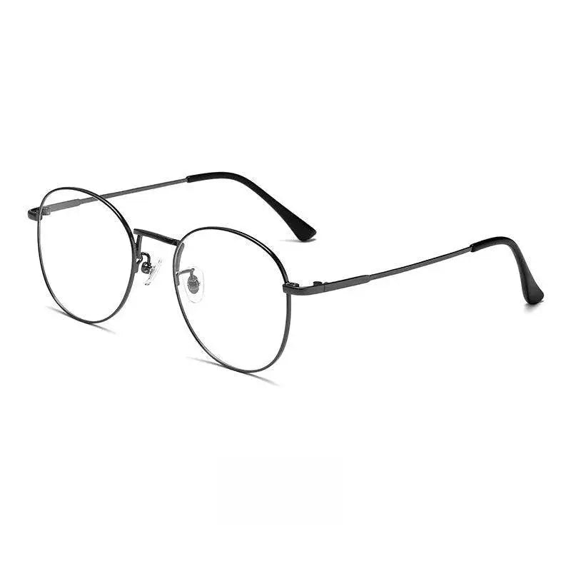 Men's Round Full Rim Titanium Prescription Glasses 9254 — view 12 | Rx Spectacle