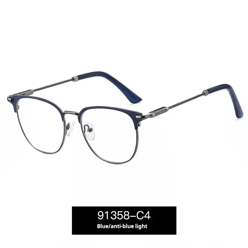 Women's Oval Full Rim Alloy Prescription Glasses 91358 — view 4 | Rx Spectacle