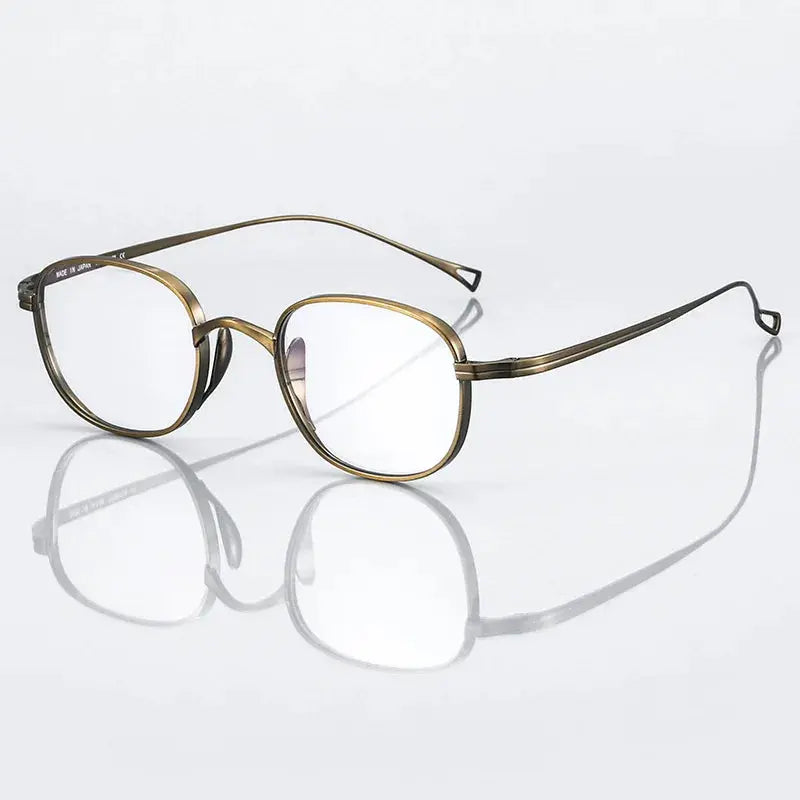 Unisex Round Full Rim Titanium Prescription Glasses 844144 — view 4 | Rx Spectacle