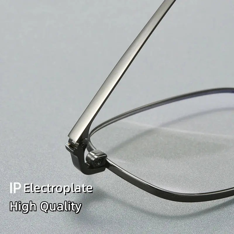 Unisex Square Full Rim Titanium Prescription Glasses 6052 — view 3 | Rx Spectacle