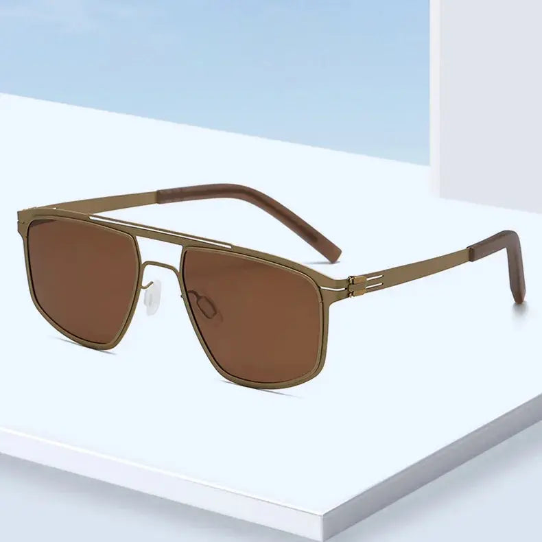 Unisex Oval Full Rim Stainless Steel Prescription Glasses 396108 — view 4 | Rx Spectacle