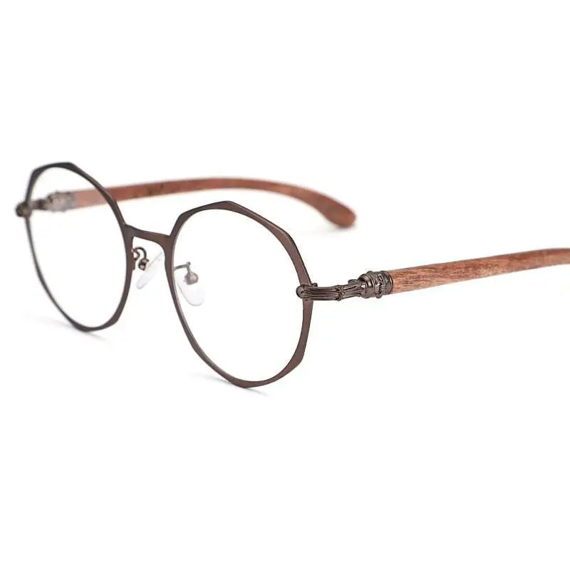 Unisex Polygon Full Rim Titanium Prescription Glasses — view 4 | Rx Spectacle