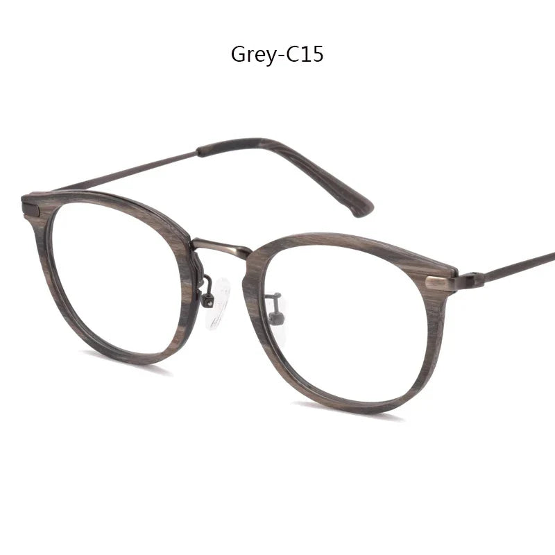 Women's Round Full Rim Titanium Prescription Glasses 809300 — view 4 | Rx Spectacle
