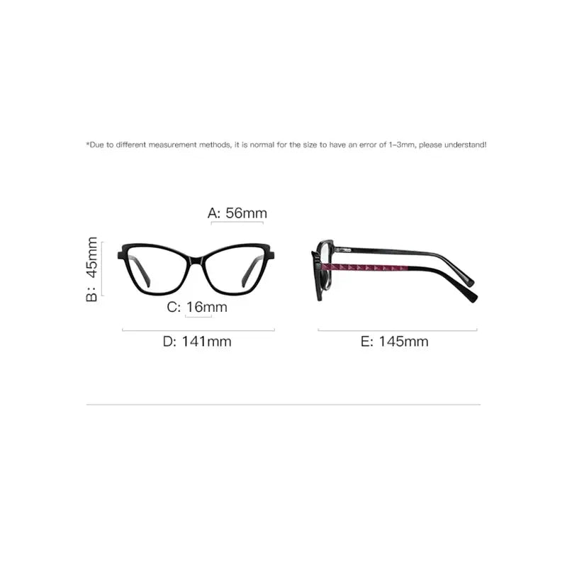Women's Cat Eye Full Rim TR90 Prescription Glasses J2130 — view 2 | Rx Spectacle