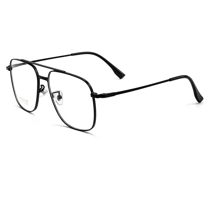 Unisex Square Full Rim Titanium Prescription Glasses 47830 — view 3 | Rx Spectacle