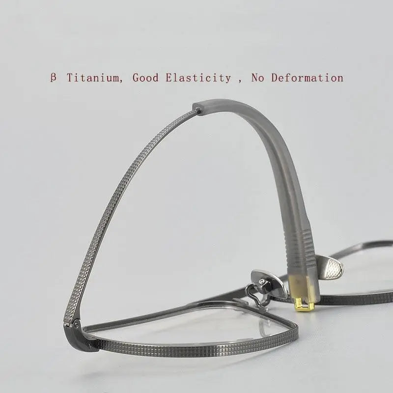 Men's Square Full Rim Titanium Prescription Glasses 500041 — view 7 | Rx Spectacle