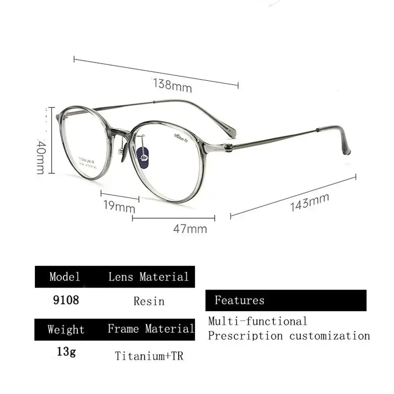 Women's Oval Full Rim Titanium Reading Glasses 39108 — view 2 | Rx Spectacle