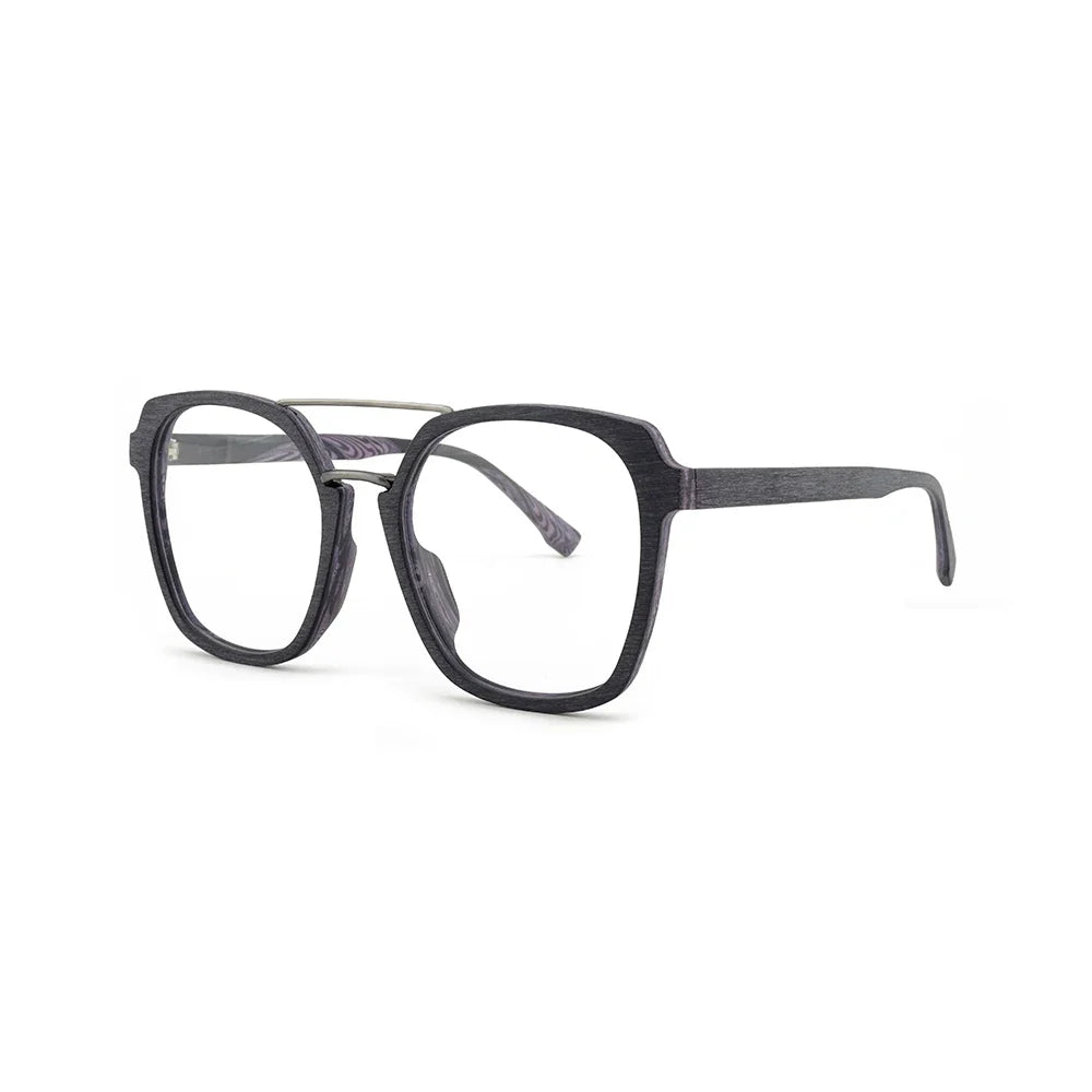 Unisex Square Full Rim Titanium Double Bridge Prescription Glasses 610700 — view 6 | Rx Spectacle
