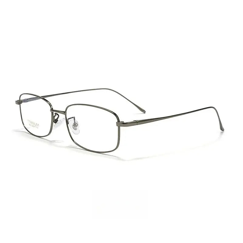 Men's Square Full Rim Titanium Prescription Glasses Y8027 — view 8 | Rx Spectacle